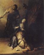 REMBRANDT Harmenszoon van Rijn, Samson Betrayed by Delilah